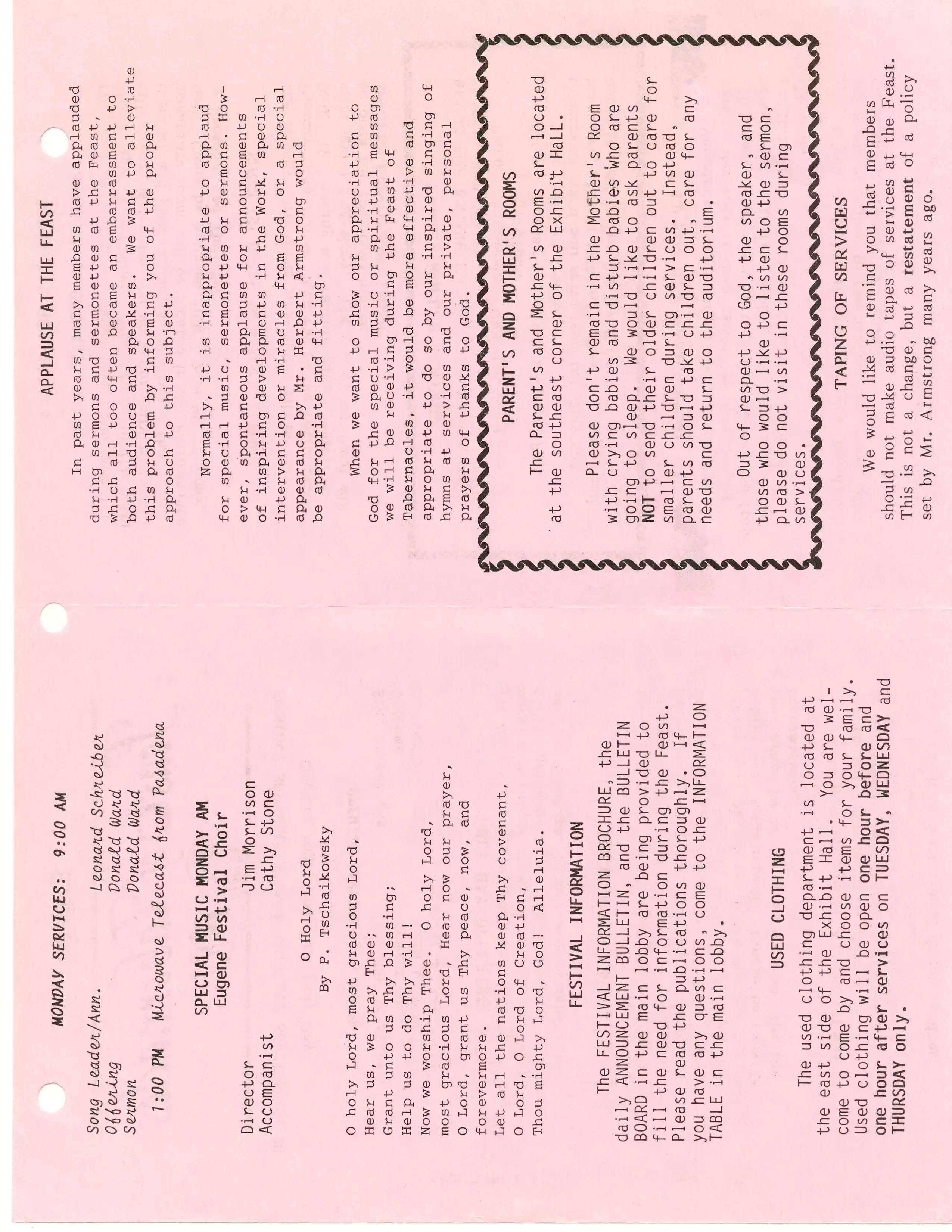 Eugene FT bulletin 9-29&30-85, pg2